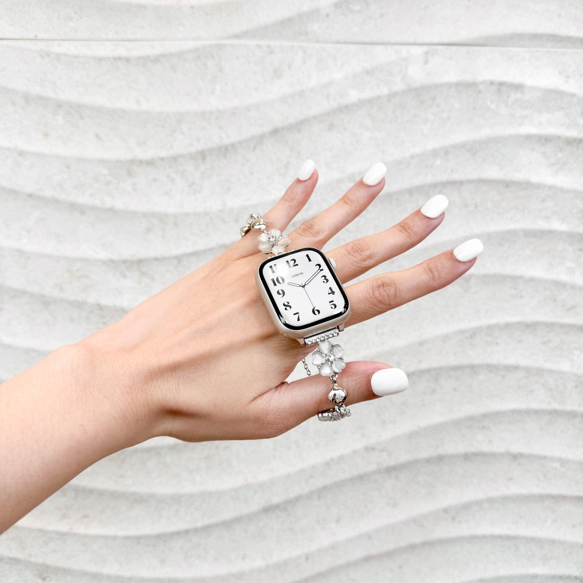Sakura Chain Apple Watch Bracelet - Silver – Lemon Straps