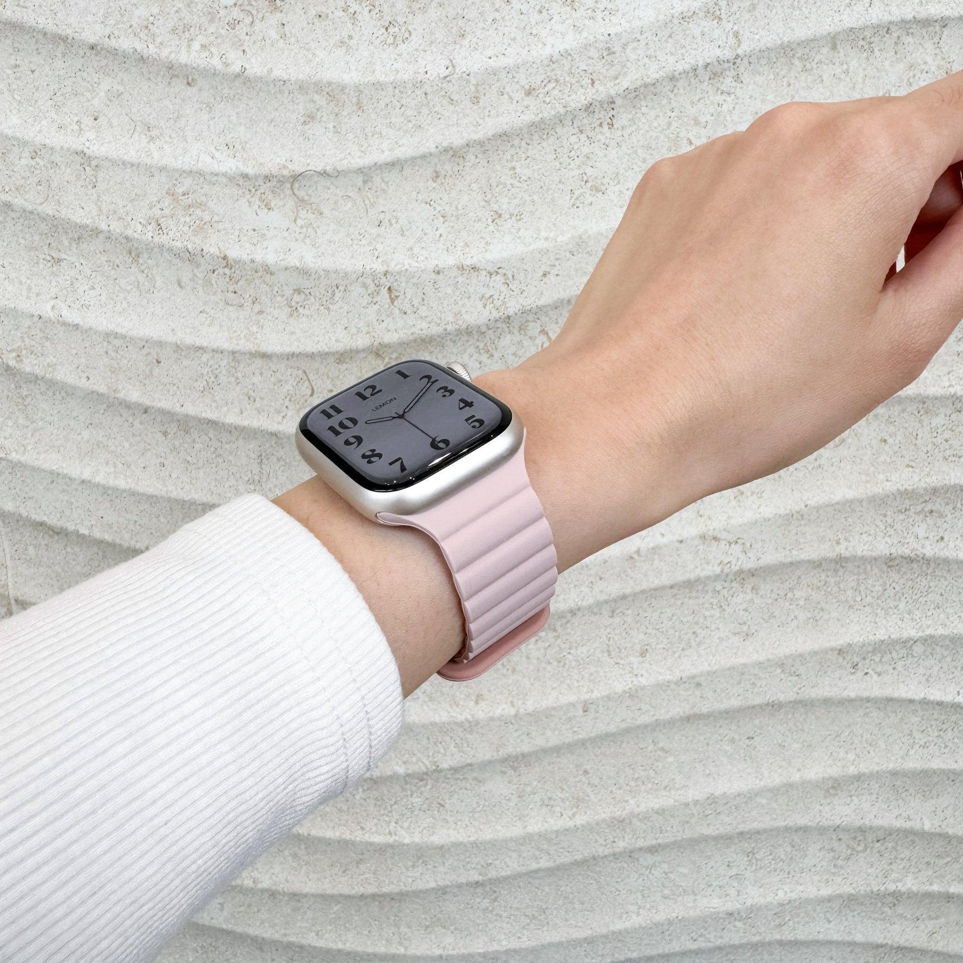 Snap Rubber Apple Watch Band - Pink & Rose