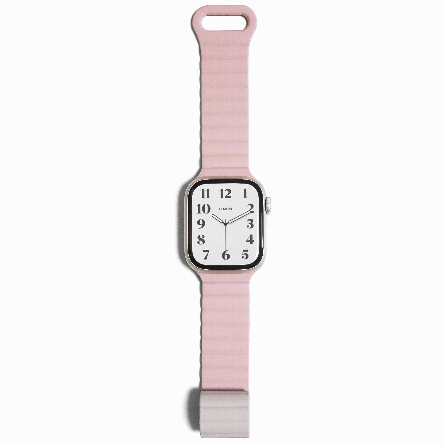 Snap Rubber Apple Watch Band - Pink & Starlight