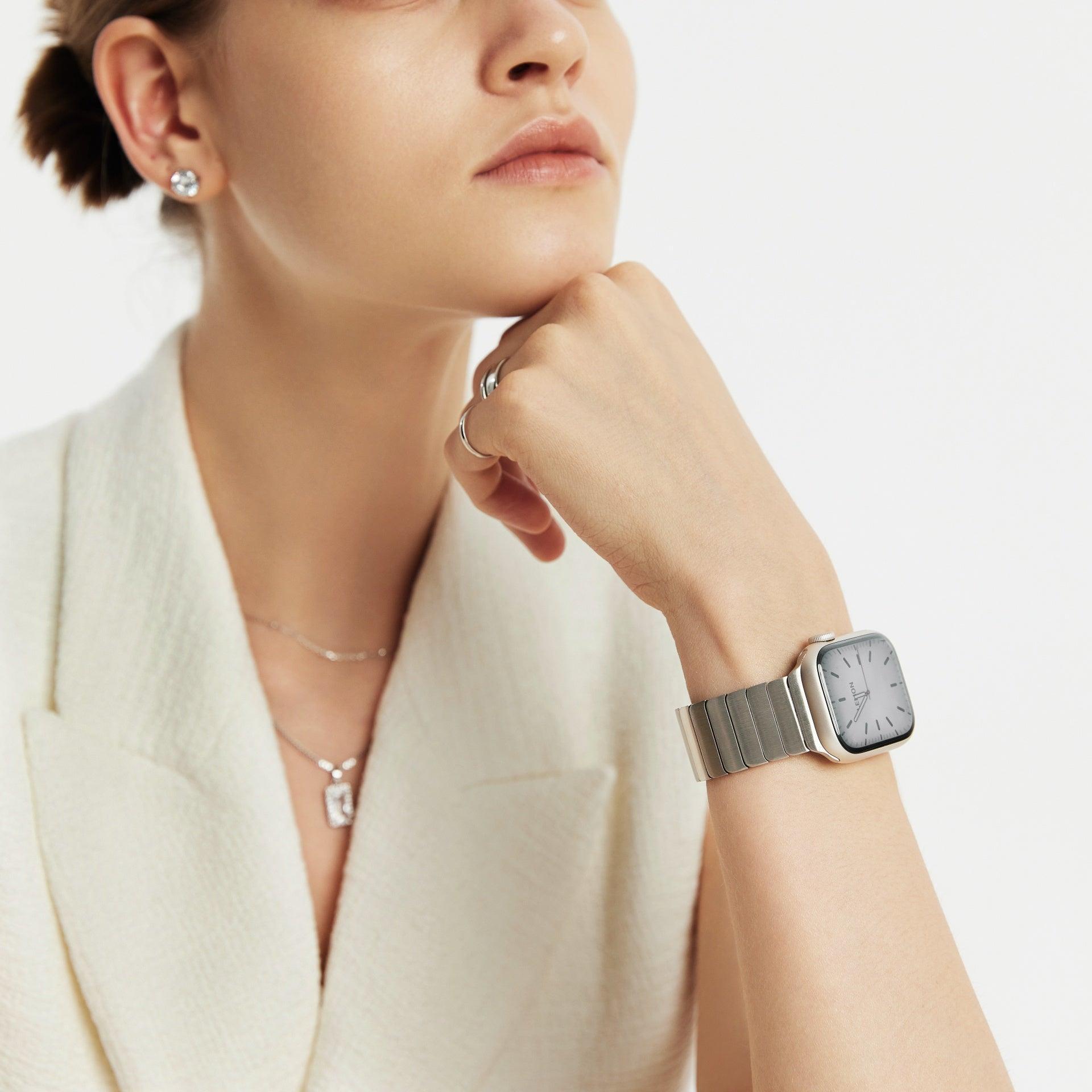 (St-Steel) Butterfly Link Apple Watch Band