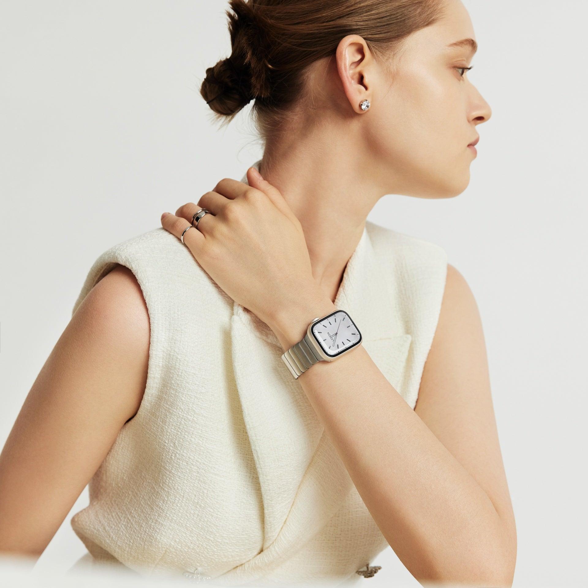 (St-Steel) Butterfly Link Apple Watch Band