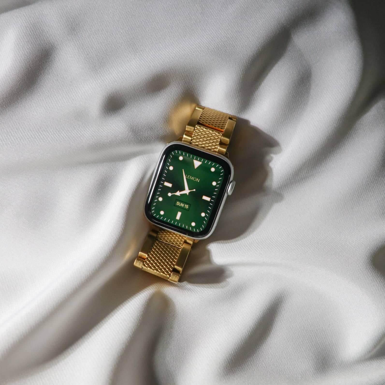 (St-Steel) Cape No.1 Apple Watch Band - 18k Gold Plated