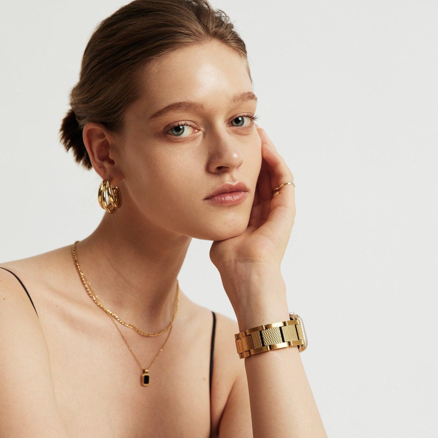 (St-Steel) Cape No.1 Apple Watch Band - 18k Gold Plated