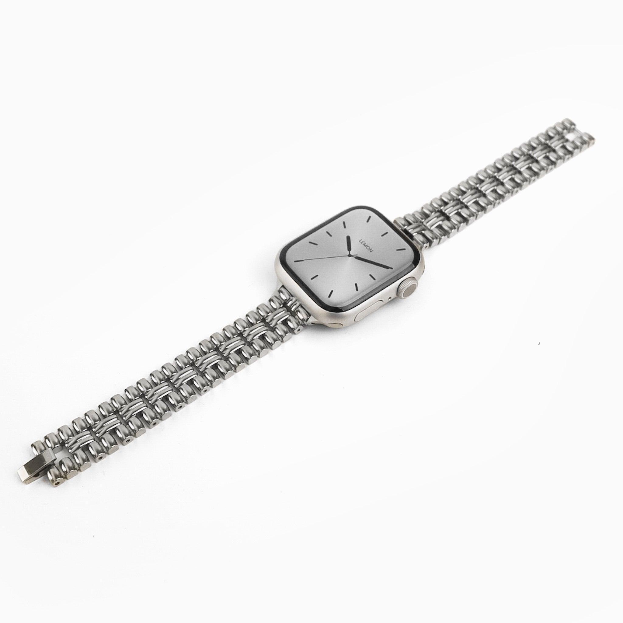 Flowerwall Stainless Steel Apple Watch Band - Silver – Lemon Straps