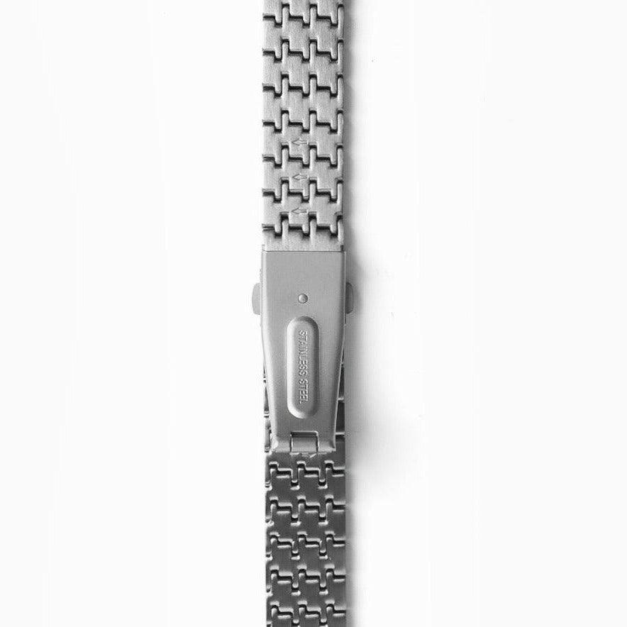 (St-Steel) Houndstooth Apple Watch Band - Silver