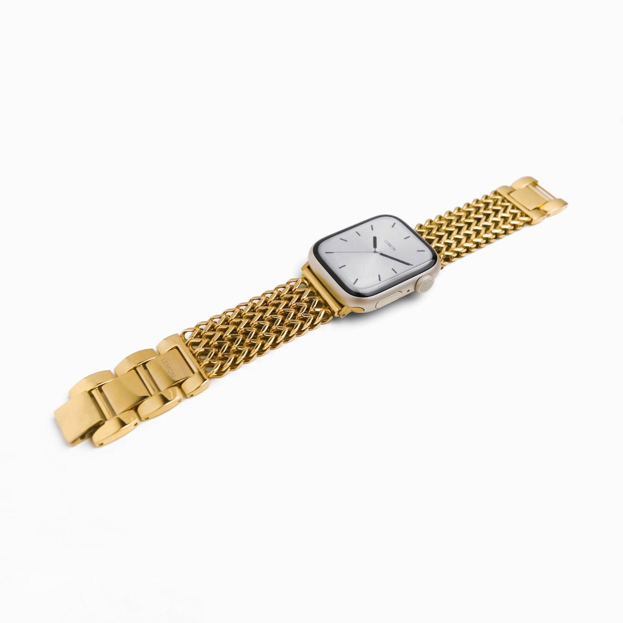 18KゴールドとローズゴールドメッキのApple Watchバンド – Lemon Straps