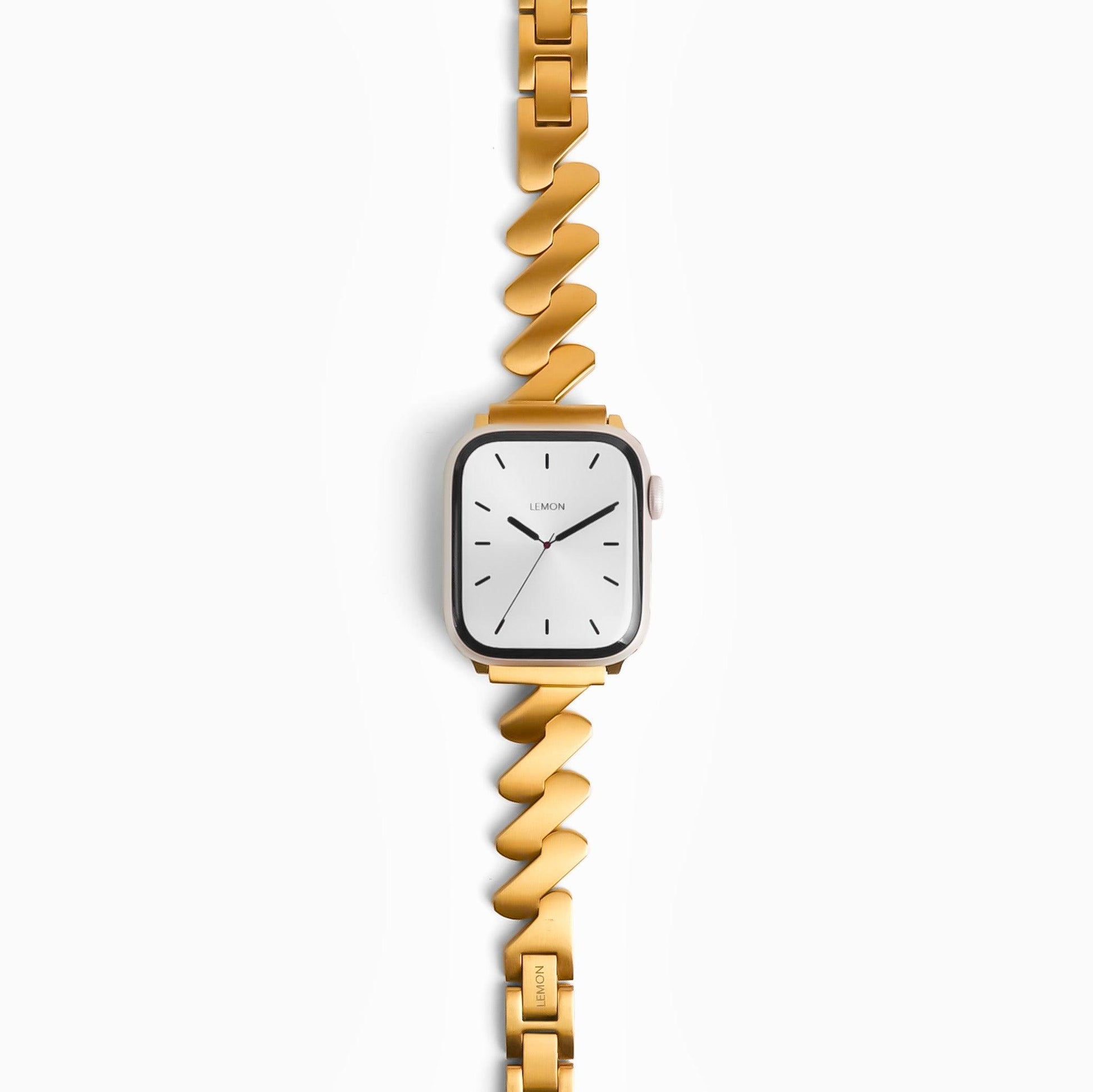 (St-Steel) Lightning Apple Watch Bracelet - 18k Gold Plated