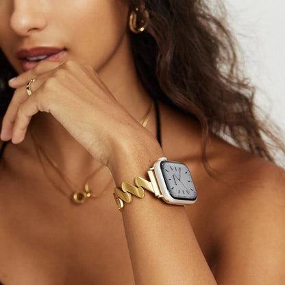 Lightning Apple Watch Band in 18k gold plated, view 5