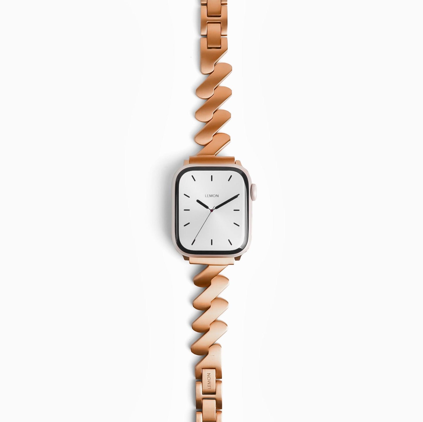 (St-Steel) Lightning Apple Watch Bracelet - 18k Rose Gold Plated