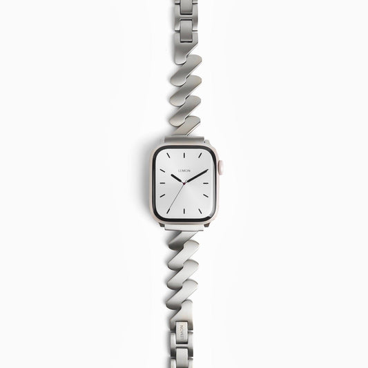 (St-Steel) Lightning Apple Watch Bracelet - Silver