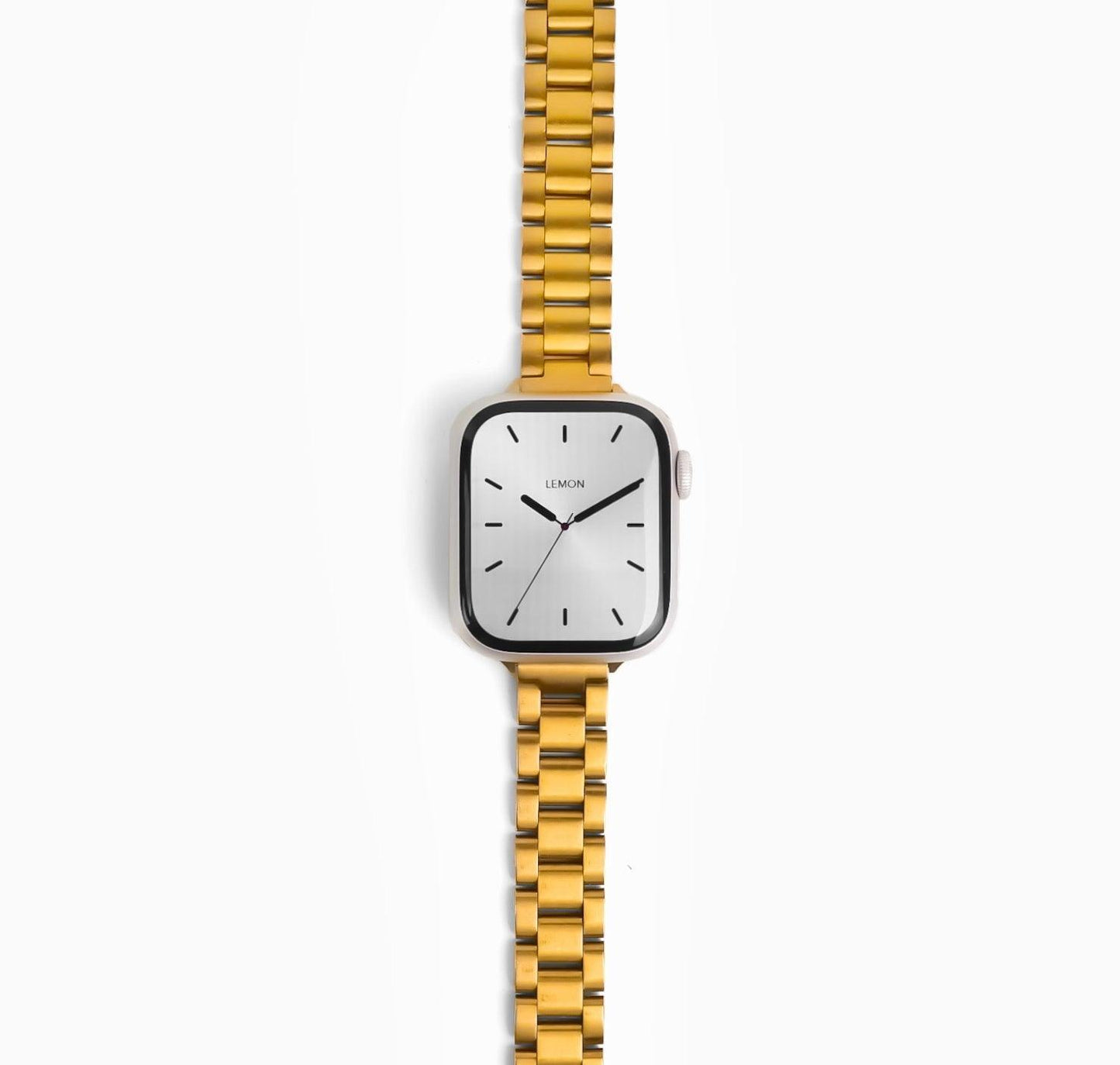 (St-Steel) Slim Oyster Apple Watch Band - Gold