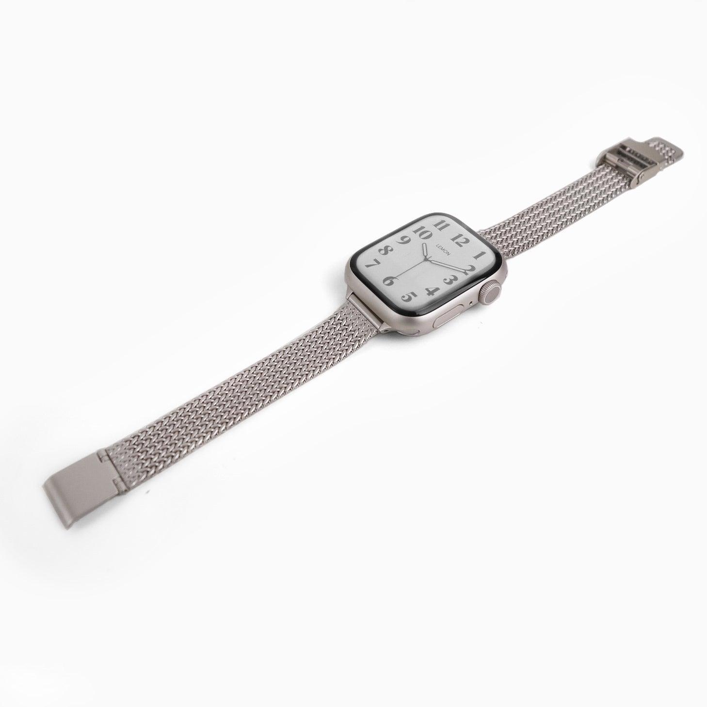 (St-Steel) Slim Stellar Apple Watch Band - Starlight