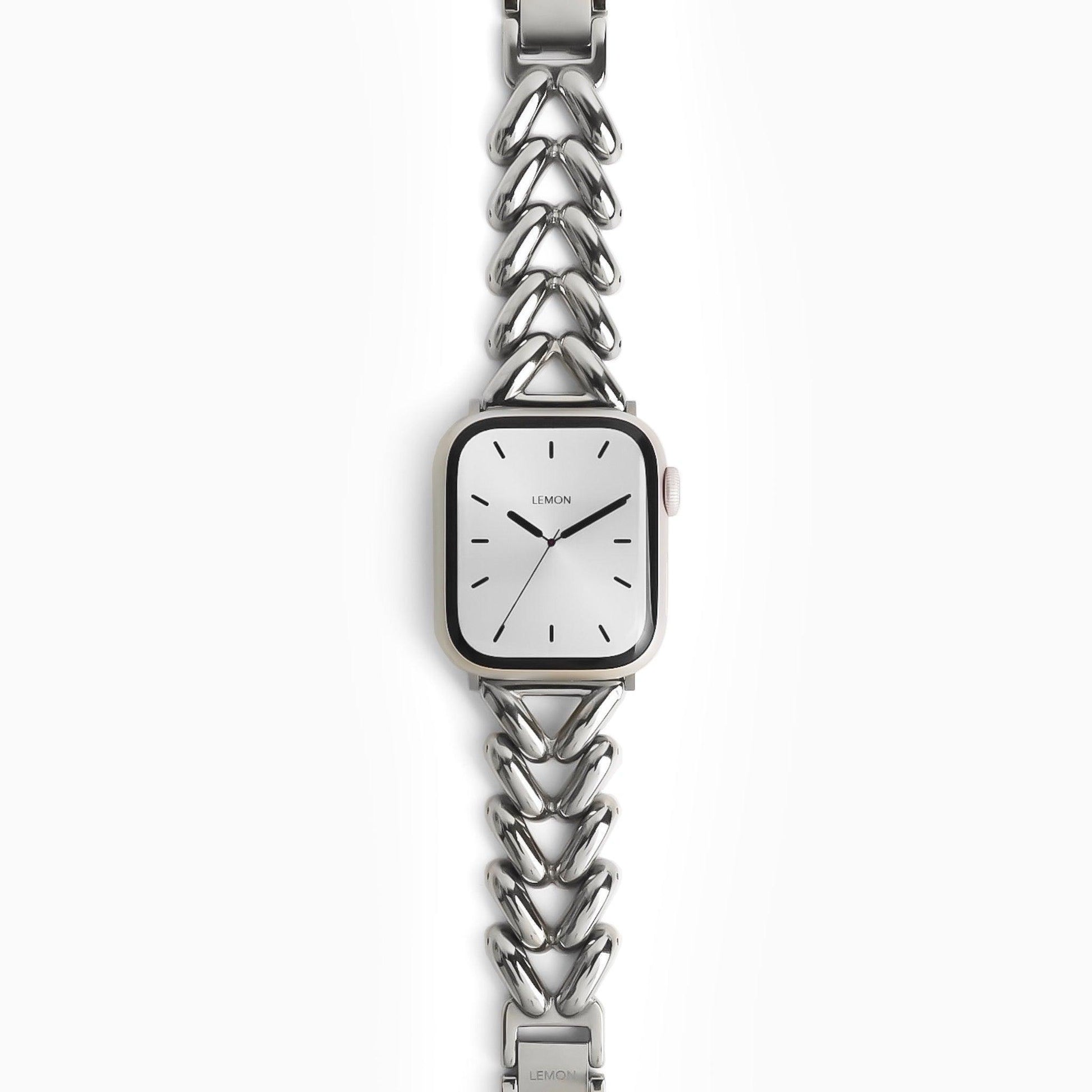 (St-Steel) Soirée Apple Watch Bracelet - Silver