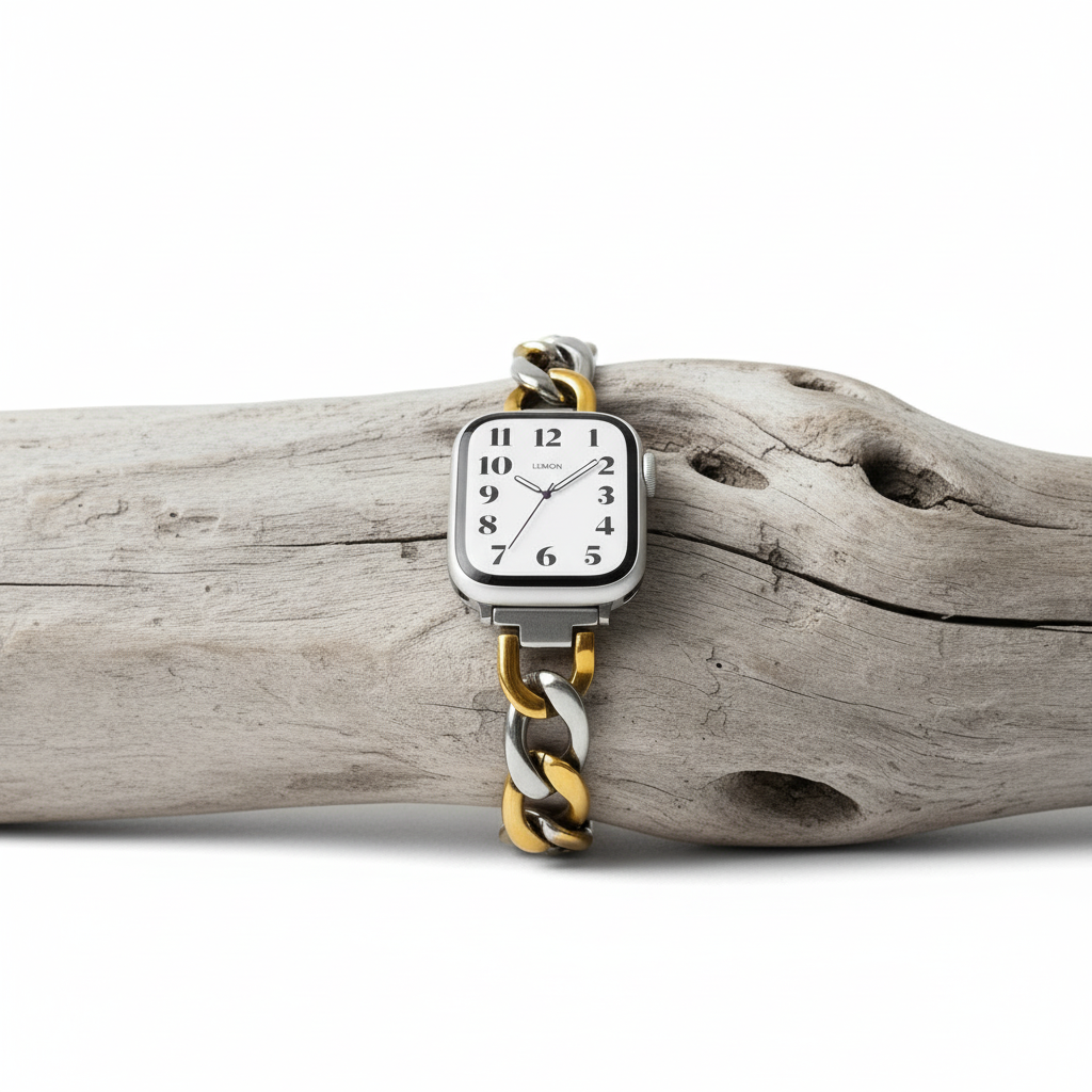 (St-Steel) Two Tone Timeless Apple Watch Bracelet - Silver & Gold